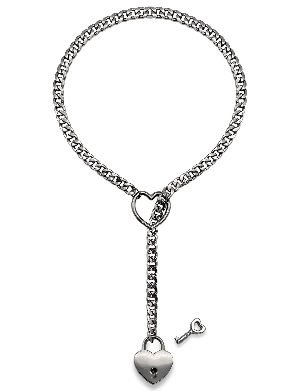 Svssy Heartlink Cuban Chain Necklace