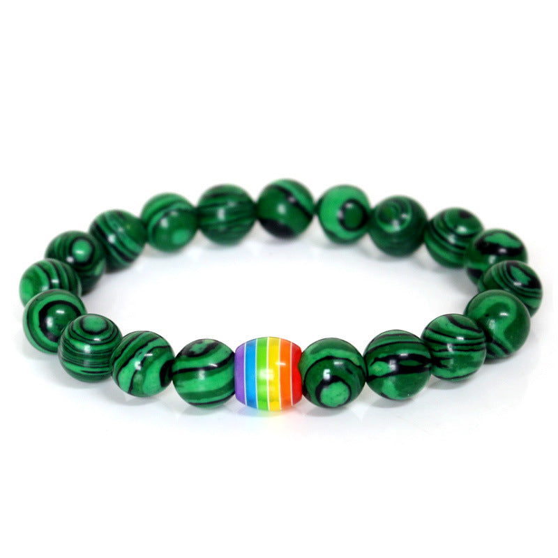 Svssy Rainbow Aura Beaded Bracelet