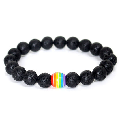 Svssy Rainbow Aura Beaded Bracelet