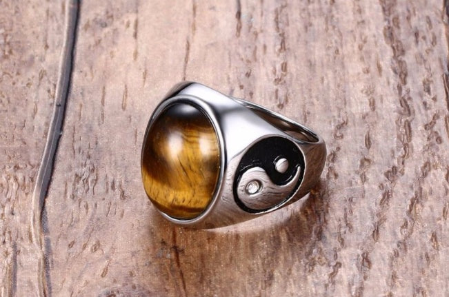 Svssy Golden Tiger Eye Statement Ring