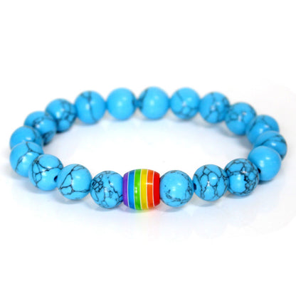 Svssy Rainbow Aura Beaded Bracelet
