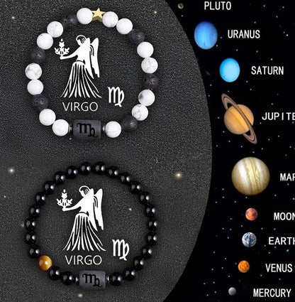 Celestial Eclipse Zodiac Bracelet Set – Choose Your Sign