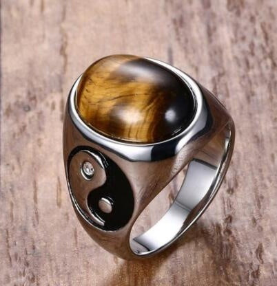 Svssy Golden Tiger Eye Statement Ring