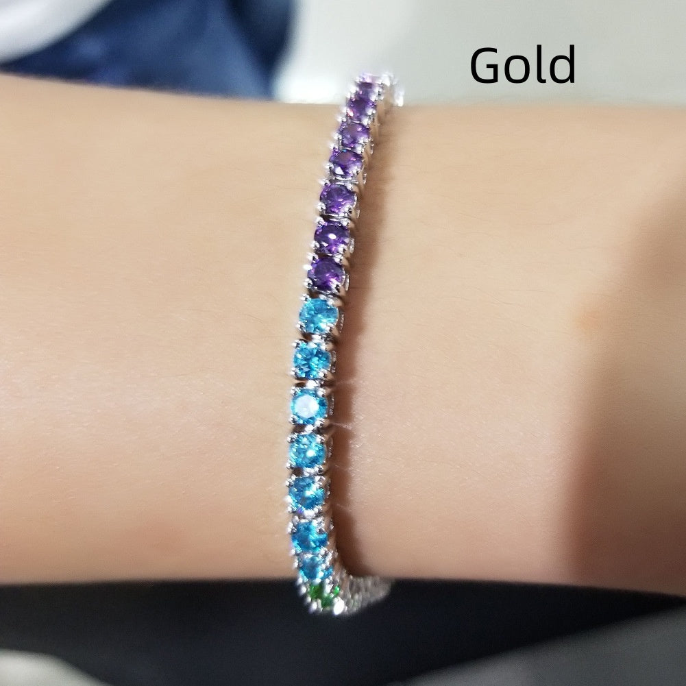 Svssy Rainbow Radiance Tennis Bracelet