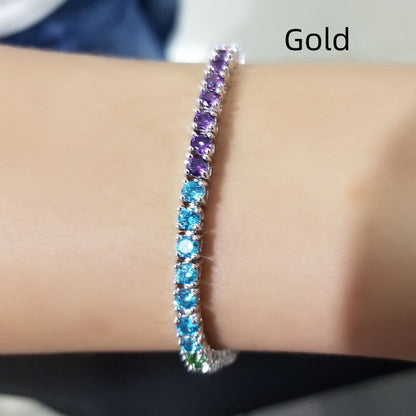 Svssy Rainbow Radiance Tennis Bracelet