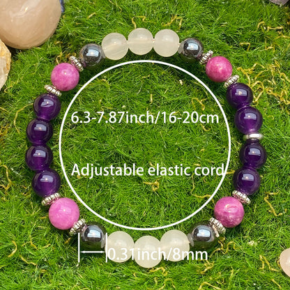 Svssy Amethyst Moonlight Beaded Bracelet