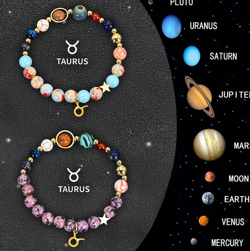 Celestial Aura Zodiac Bracelet Set – Choose Your Sign