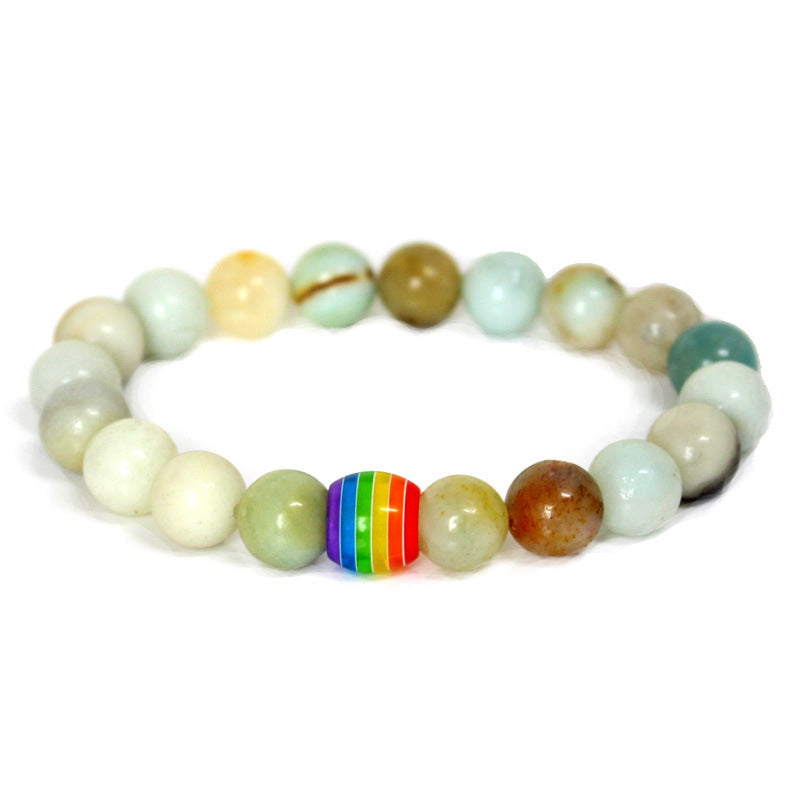 Svssy Rainbow Aura Beaded Bracelet