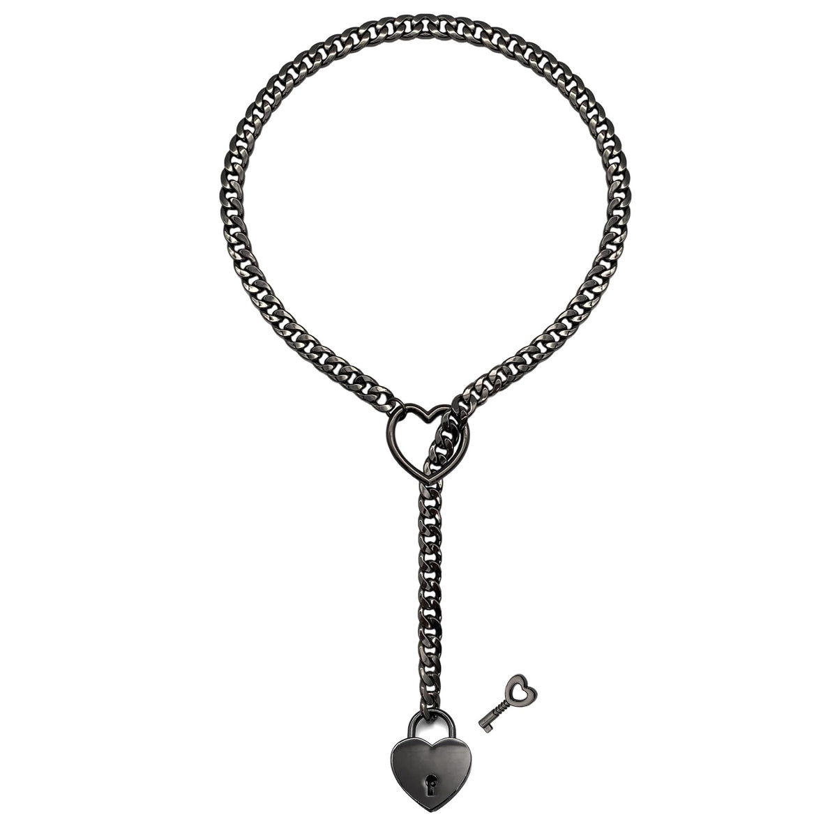 Svssy Heartlink Cuban Chain Necklace