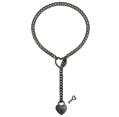 Svssy Heartlink Cuban Chain Necklace