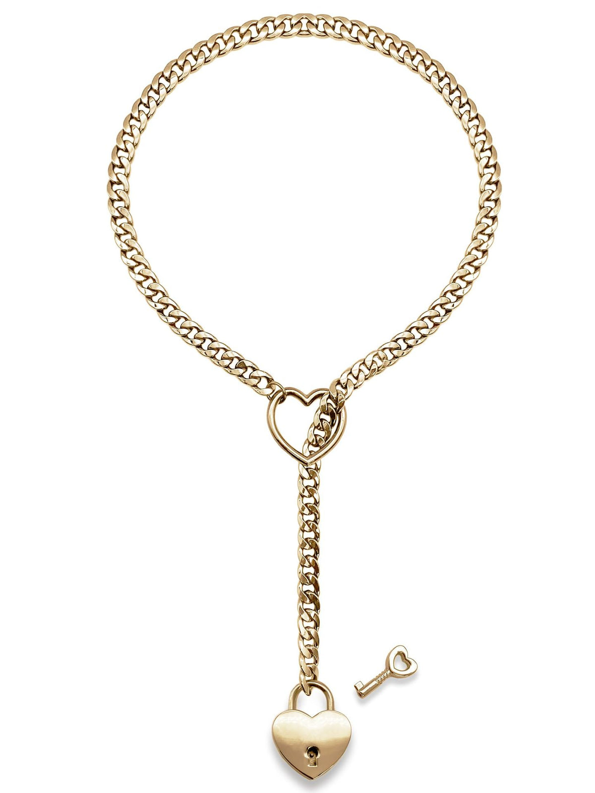 Svssy Heartlink Cuban Chain Necklace