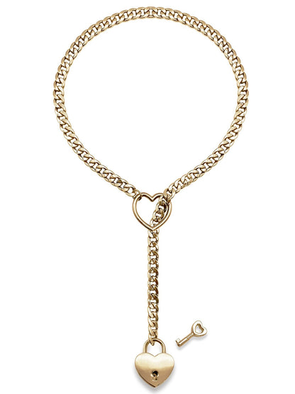Svssy Heartlink Cuban Chain Necklace