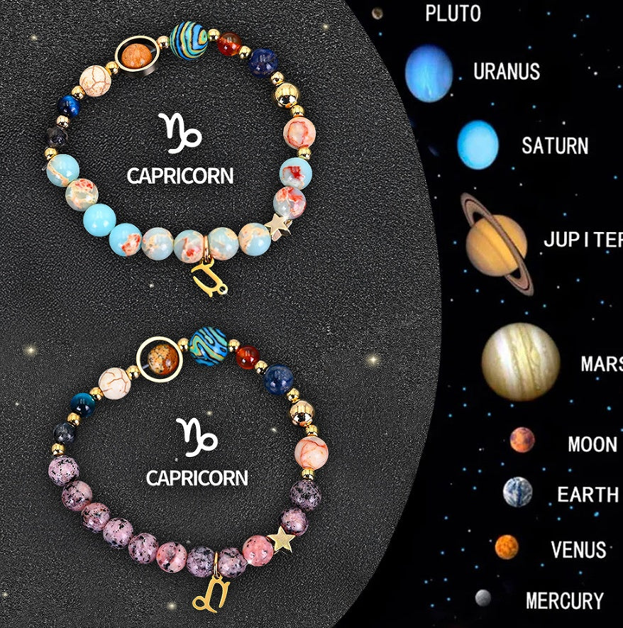 Celestial Aura Zodiac Bracelet Set – Choose Your Sign