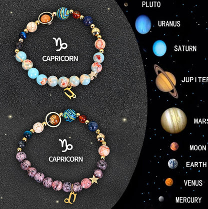 Celestial Aura Zodiac Bracelet Set – Choose Your Sign