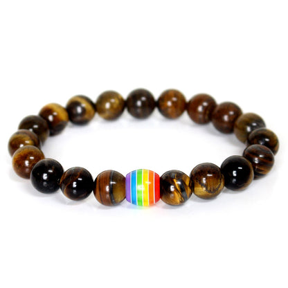 Svssy Rainbow Aura Beaded Bracelet