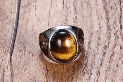 Svssy Golden Tiger Eye Statement Ring