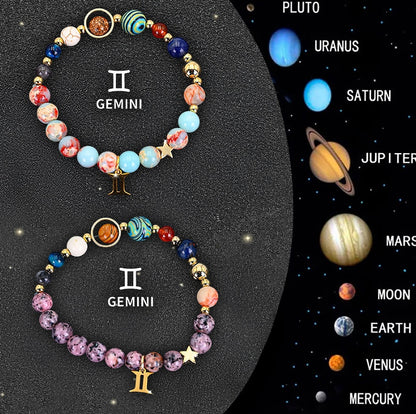 Celestial Aura Zodiac Bracelet Set – Choose Your Sign