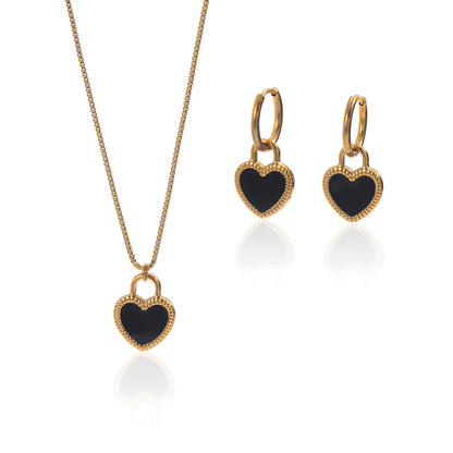 Svssy Golden Heart Jewelry Set