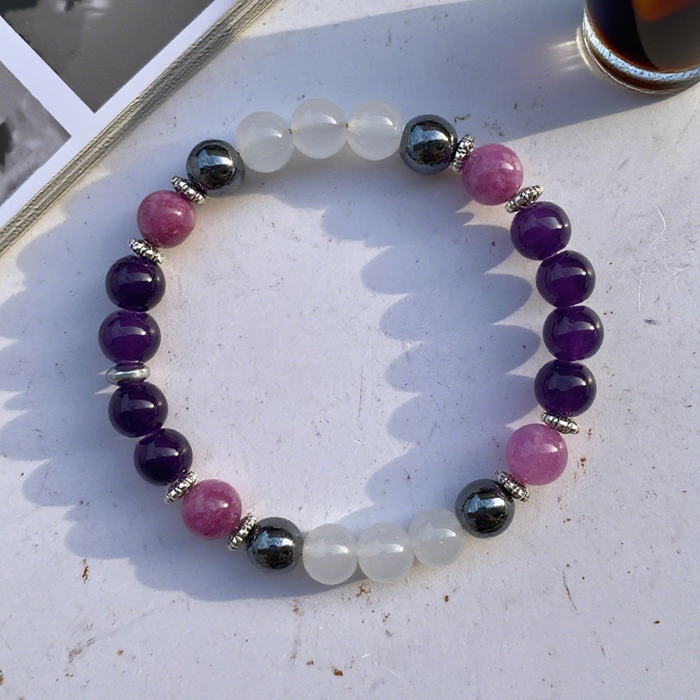 Svssy Amethyst Moonlight Beaded Bracelet
