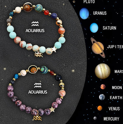 Celestial Aura Zodiac Bracelet Set – Choose Your Sign