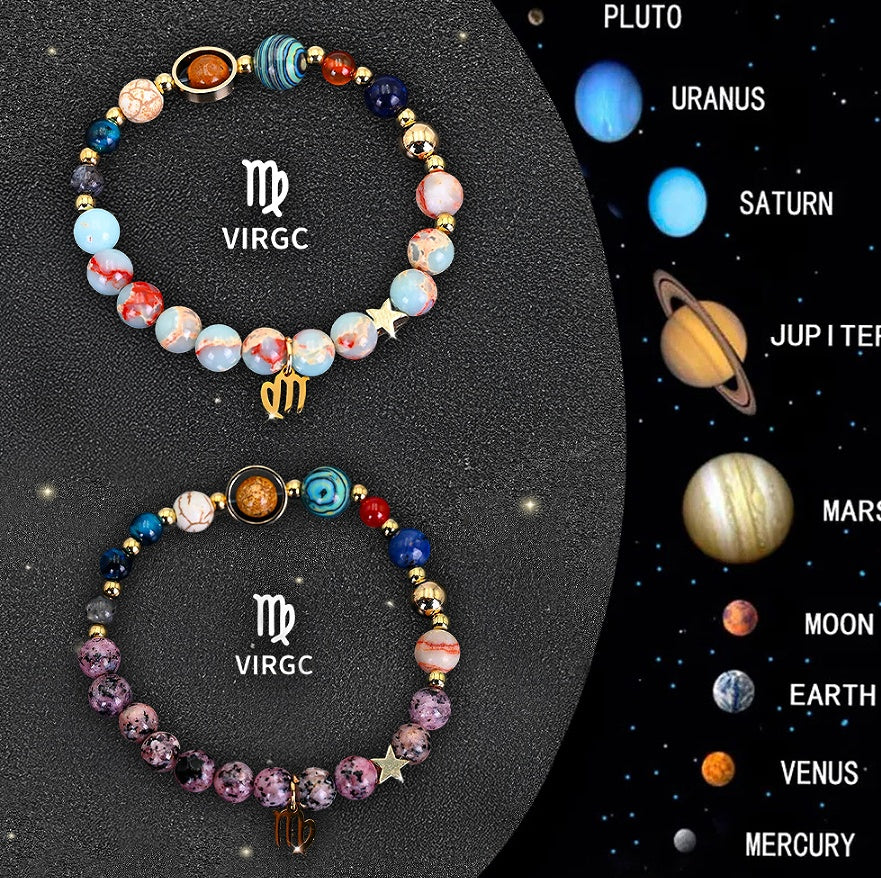 Celestial Aura Zodiac Bracelet Set – Choose Your Sign