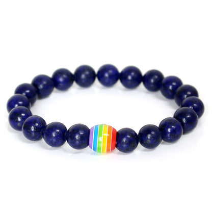 Svssy Rainbow Aura Beaded Bracelet