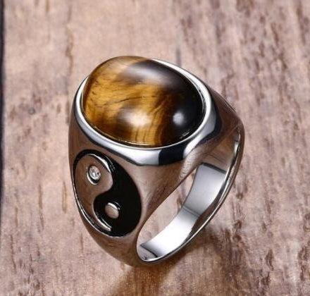 Svssy Golden Tiger Eye Statement Ring