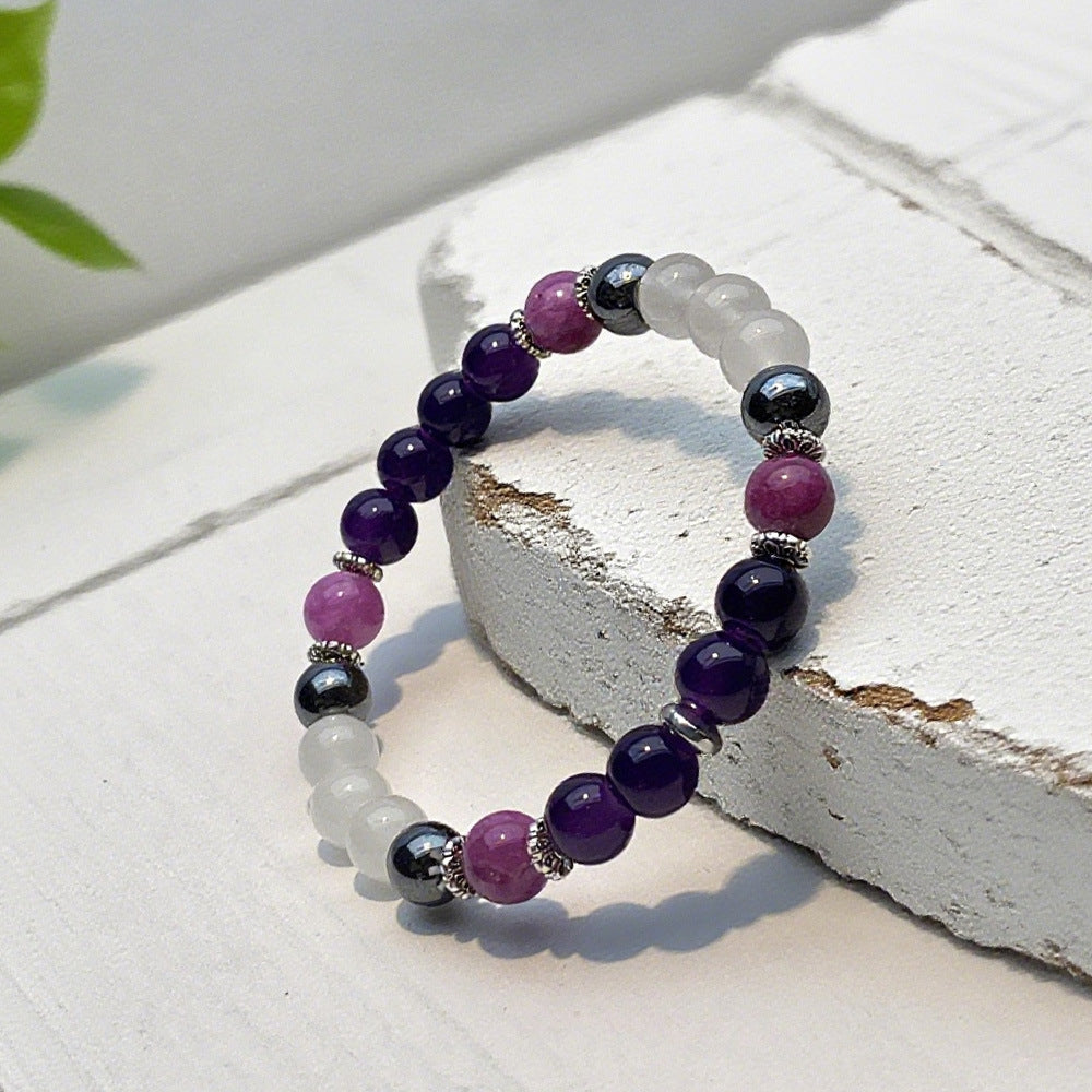 Svssy Amethyst Moonlight Beaded Bracelet