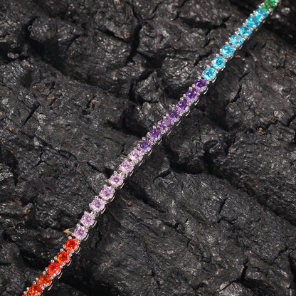 Svssy Rainbow Radiance Tennis Bracelet