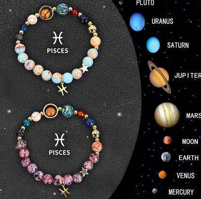 Celestial Aura Zodiac Bracelet Set – Choose Your Sign