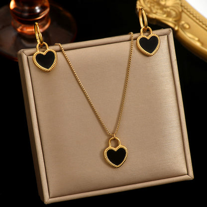 Svssy Golden Heart Jewelry Set