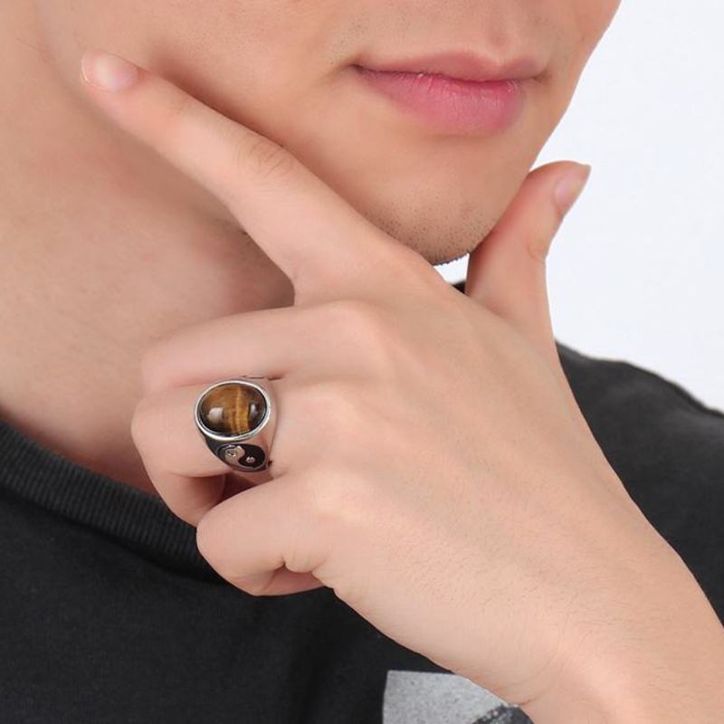 Svssy Golden Tiger Eye Statement Ring