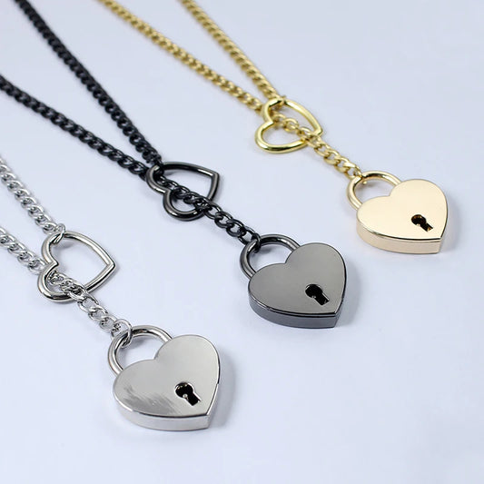 Svssy Heartlink Cuban Chain Necklace