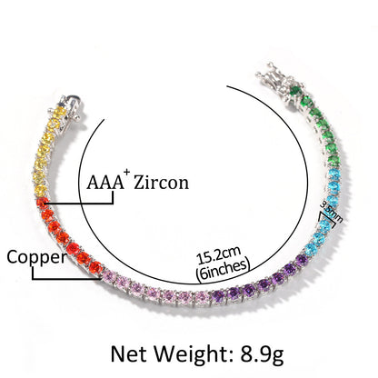 Svssy Rainbow Radiance Tennis Bracelet