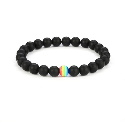 Svssy Rainbow Aura Beaded Bracelet