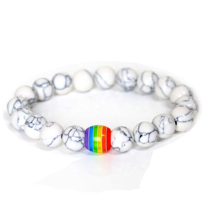 Svssy Rainbow Aura Beaded Bracelet
