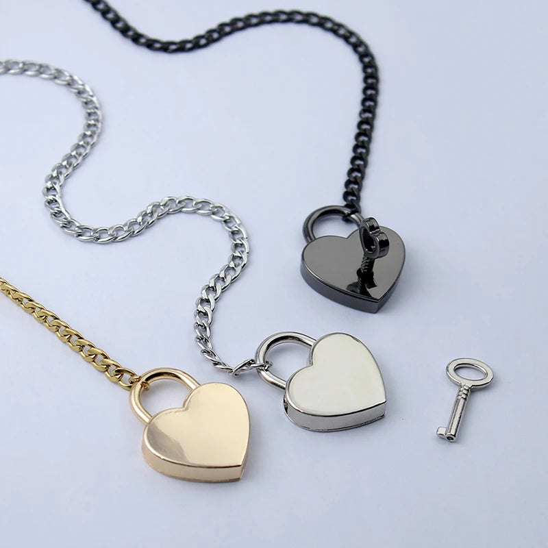 Svssy Heartlink Cuban Chain Necklace