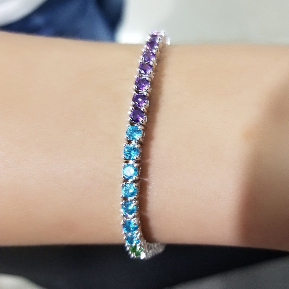 Svssy Rainbow Radiance Tennis Bracelet