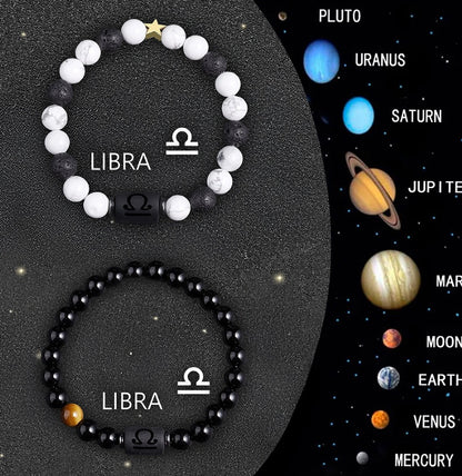 Celestial Eclipse Zodiac Bracelet Set – Choose Your Sign
