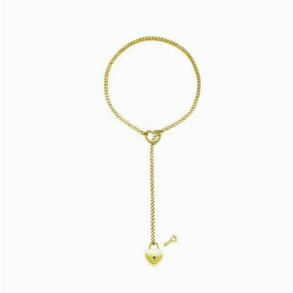 Svssy Heartlink Cuban Chain Necklace