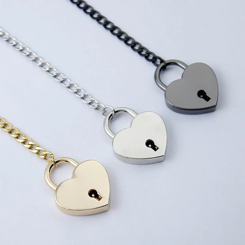 Svssy Heartlink Cuban Chain Necklace