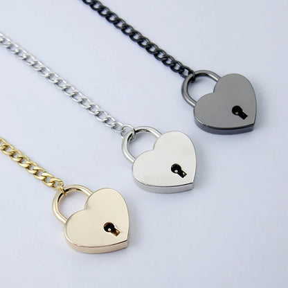 Svssy Heartlink Cuban Chain Necklace