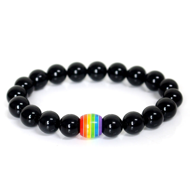 Svssy Rainbow Aura Beaded Bracelet