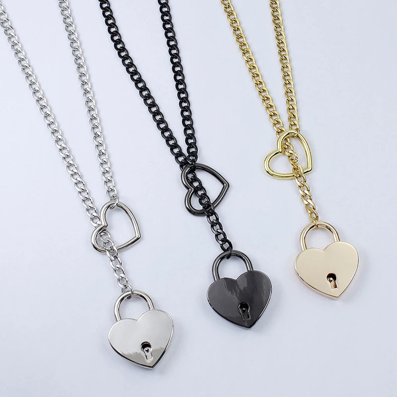 Svssy Heartlink Cuban Chain Necklace