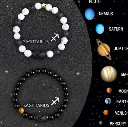 Celestial Eclipse Zodiac Bracelet Set – Choose Your Sign