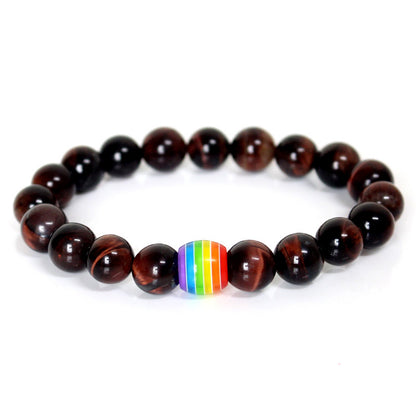 Svssy Rainbow Aura Beaded Bracelet